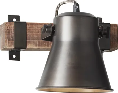 Produktbild von BRILLIANT Decca Wandspot schwarz stahl schwarz stahl 85810/46