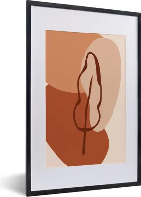 Produktbild von MuchoWow® Gerahmtes Poster Sommer - Blatt - Flecken 40x60 cm - Poster mit Schwarzem Bilderrahmen Wandposter Rahmen Foto Bilder - Poster in Rahmen