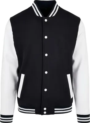 Immagine prodotto di Build Your Brand Basic BB004 | Giacca College Basic Regular Fit - Colore: Nero/Bianco - Taglia: XL