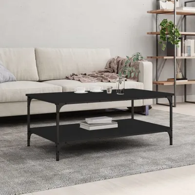 Produktbild von vidaXL Stolik kawowy czarny 100x55x40 cm materiał drewnopochodny