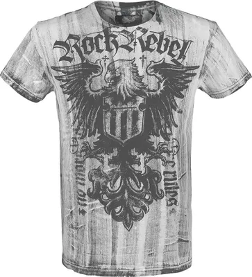Produktbild von Rock Rebel by EMP Herren weißes T-Shirt mit rockigem Print im Vintage-Style L