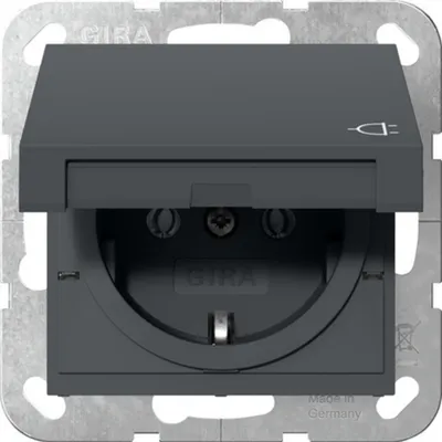 Produktbild von Gira SCHUKO-Steckdose, KD, System 55, Anthrazit, 1 Stk.