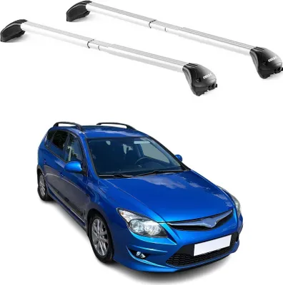 Produktbild von Dachträger Grundtäger für Hyundai i30 Kombi 2007-2012 5 tür 100kg Alu Silber ABE