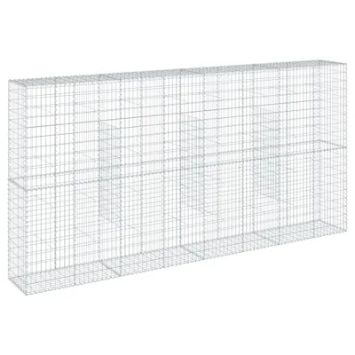 Image de vidaXL Gabion avec couvercle 400x50x200 cm Fer galvanisé