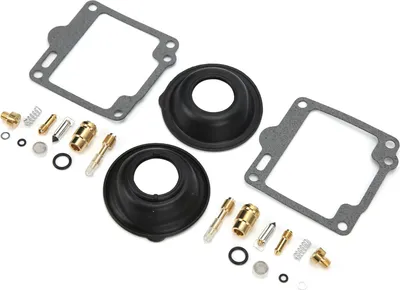 Image de Kits de réparation de carburateur compatibles avec les Yamaha XV1100 Virago (K&L, de 1988 à 1999).
Deux jeux de pièces de rechange pour carburateur