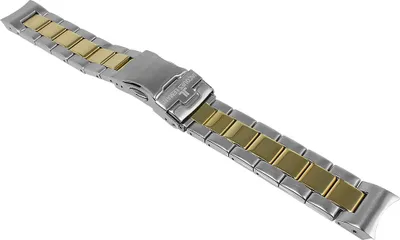 Produktbild von Jacques Lemans Ersatzband Edelstahl bicolor gelb/silbern 1-1517