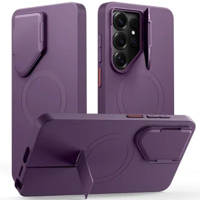 Produktbild von Handyhülle mit Kameraabdeckung für Galaxy S26 Ultra, Tech-Protect Polyamid Aura mit MagSafe, Violett