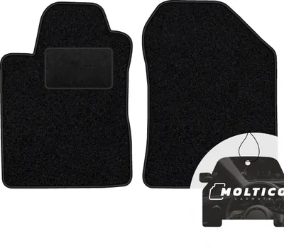 Produktbild von moto-MOLTICO Vorne Fußmatten Auto Velours Autoteppiche Schwarz Automatten Set 2-teilig passend für Toyota Corolla Verso 2004-2008
