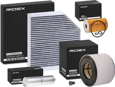 Produktbild von RIDEX Filterset Inspektionspaket Filtersatz für AUDI A6 Avant (4G5, 4GD, C7) A6 Limousine (4G2, 4GC, C7)