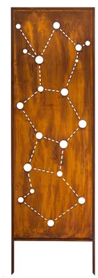 Produktbild von Sichtschutz Metall - 160 cm x 50 cm - Edelrost - Rostoptik Sichtschutz für Garten - Sichtschutzelement - Sichtschutzwand - Gartendekoration Zaun
