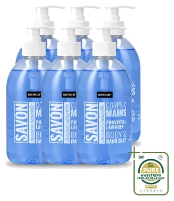 Produktbild von 6 x Sence Handseife Provencal Lavendel - 500 ml - Vorratspackung - 6 Stücke