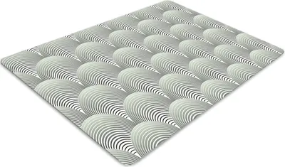 Obrázok produktu pre Podlahová ochranná podložka - Ochranná podložka pod stoličku - Podlahová podložka - 140x100 cm - Vzor polkruhov