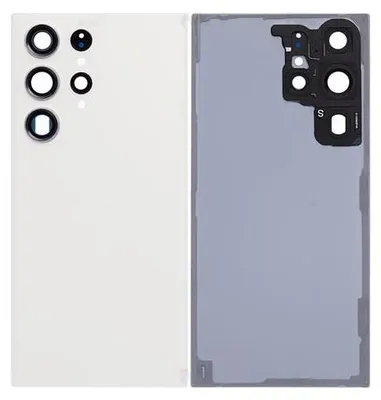 Produktbild von Akkudeckel mit Kameraglas kompatibel mit Samsung Galaxy S23 Ultra S918B, Cream