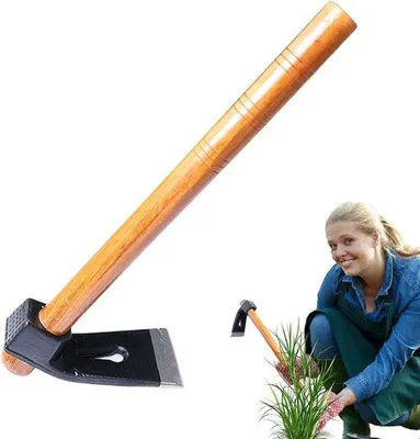 Produktbild von Gartengerät Hacke - Unkrautjäten und Bodenbearbeitung - Ergonomischer Holzgriff - 42 cm