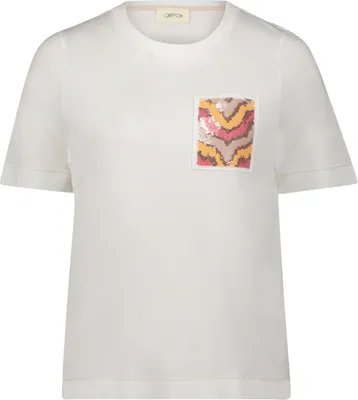 Produktbild von Shirt Kurz 1/2 Arm 1945 Patch Cream/Rosé Größe 40