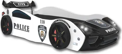 Produktbild von Autobett "Police" Spielbett für Kinder 90x200 inkl. Lattenrost