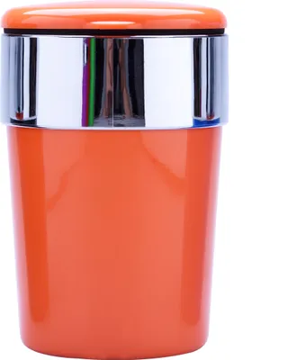 Produktbild von AUTO ASCHENBECHER mit Deckel LED Licht Autoaschenbecher Windaschenbech KFZ 57 (Orange)