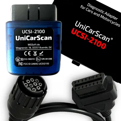 Obrázek produktu pro Diagnostické rozhraní UniCarScan UCSI-2100 + Adaptér 10 PIN BMW MotoScan