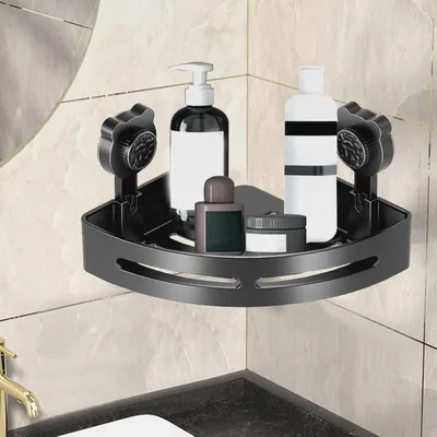 Produktbild von Duschablage Ecke, Duschablage Saugnapf, Eckregal Dusche Ohne Bohren,shampoo Halterung Für Dusche, Saugnapf Badezimmer Für Die Innendusche