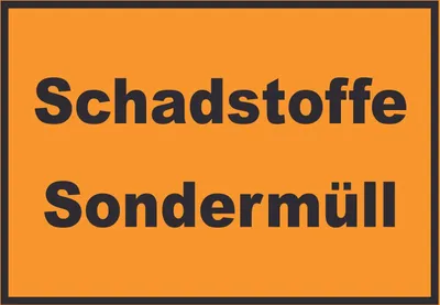 Produktbild von Schadstoffe Sondermüll Mülltrennung Schild mit Text waagerecht A3 (297x420mm)