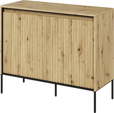 Produktbild von yourhouse24 Kommode TREND TR-02 mit dekorative Fräsungen und Soft-Close-Funktion Eiche Artisan