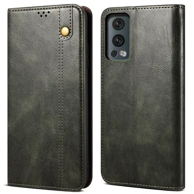 Obrázek produktu pro Pouzdro pro OnePlus Nord 2 5G, kožené flip pouzdro peněženka s funkcí stojánku zelené