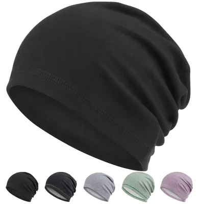 Immagine prodotto di Berretto sportivo da uomo e da donna, beanie, cappello da corsa, cappello da ciclismo, traspirante, antivento, taglia unica, colore nero