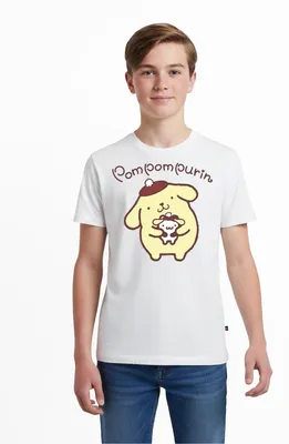 Produktbild von Spreadshirt Pompompurin & Muffin Verkleidet Teenager Premium T-Shirt, 158/164 (12 Jahre), Weiß
