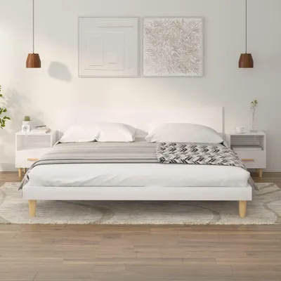 Produktbild von Nachttische im 2er Set Hochglanz Weiß 40x35x47 cm