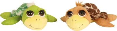 Produktbild von 2 Stück Schildkröte Plüschtier Grün und Braun Kuscheltiere