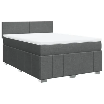 Produktbild von vidaXL Boxspringbett mit Matratze Dunkelgrau 140x190 cm Stoff