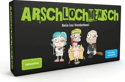 The image shows the packaging of a board game with cartoonish characters on the front.