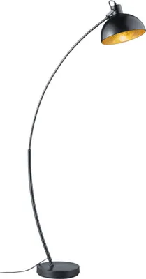 Produktbild von Bogenstehleuchte, beweglicher Spot, schwarz-gold, H 155 cm