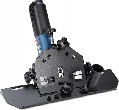 A close-up, studio shot of a grinder stand attachment.