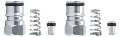 Productafbeelding van Keger-set - RVS - Aansluitstuk met kogelvergrendeling - Voor gas- en vloeistofverbinding - Schroefdraad 19/32 - Inclusief 2 statoren - Voor bierfust