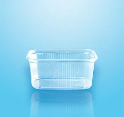 Produktbild von 1000 tradingbay24 Verpackungsbecher, PP eckig 250 ml 4,9 cm x 8,1 cm x 10,8 cm transparent tbU95075 Feinkostbecher Salatbecher Dressingbecher transparent