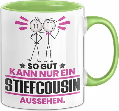 Produktbild von Stiefcousin Geschenk Tasse So Gut Kann Nur Ein Stiefcousin Aussehen Geschenkidee Kaffee-Becher (Grün)