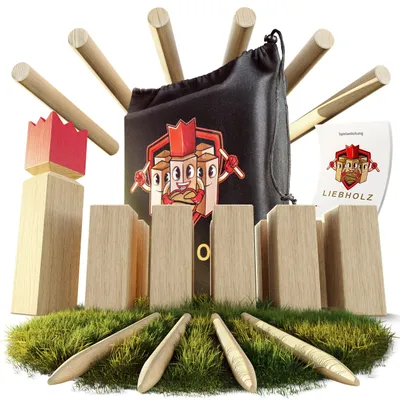 Obrázek produktu pro Kubb, originální vikingská hra, včetně transportní tašky a návodu