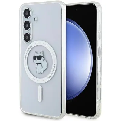 Obrázek produktu pro Pouzdro MagSafe pro Samsung Galaxy S24 - Zadní kryt Karl Lagerfeld IML Choupette - Průhledné