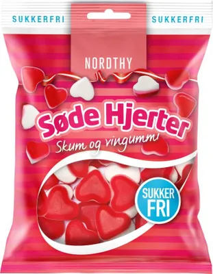 Produktbild von Nordthy Søde Hjerter zuckerfrei 65g