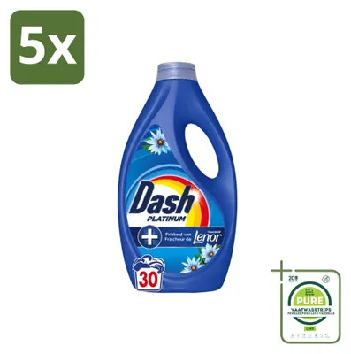 Produktbild von 5 x Dash Platinum Flüssigwaschmittel Meeresbrise - 1350 ml - Großpackung - 5 Stücke
