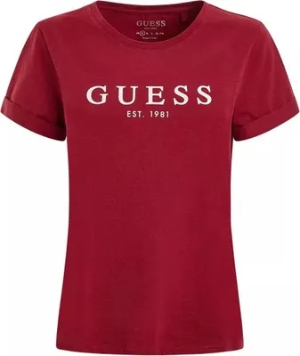 Obrázek produktu pro GUESS Dámské tričko 1981 Red XS - Pohodlné každodenní oblečení pro ženy