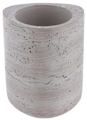 Produktbild von TENDANCE | Badbecher - Badezimmerbecher - Zahnbürstenhalter - grau - 10 x 8 cm - Zahnputzbecher - Betonoptik