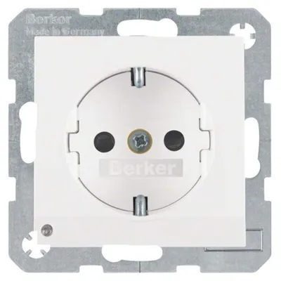 Produktbild von Berker 41091909, Typ F, Weiß, Thermoplast, Status, IP20, IEC 60884-1, VDE 0620-1