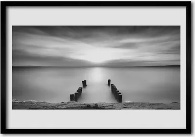 Produktbild von Bild 70x50 MDF-Rahmen Wandkunst Meer Landschaft