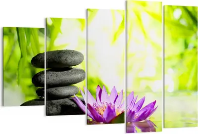Produktbild von Bild auf Leinwand - Leinwandbild - Spa bambus blume wasser - 150x100cm - Wand Bild - Wanddeko - Leinwanddruck - Bilder - Kunstdruck - Wanddekoration - Leinwand bilder - Wandkunst - EG150x100-2477