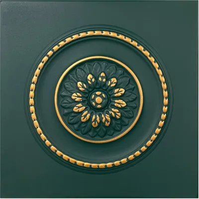 A close-up of a decorative panel with a floral motif.
