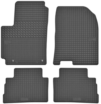 Image de Tapis de sol en caoutchouc pour Hyundai Kona 2017-2023 (crossover) – 4 pièces, noirs, sur mesure