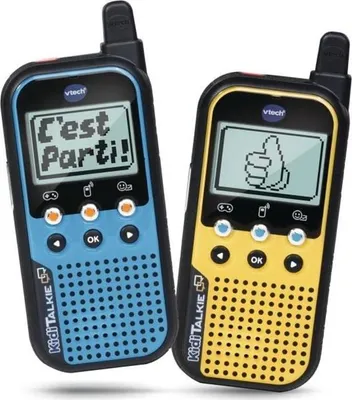 Image de Talkie Walkie VTECH Kidi Talkie, Bleu & Jaune, 6 en 1, Portée 200m