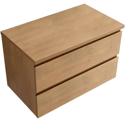 Immagine prodotto di CERANO - Mobile da bagno Carole + piano lavabo Navira Pro - 36 mm - rovere miele - 80x51,6x46 cm